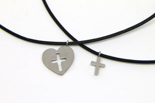 Schmuck-Set Herz und Kreuz