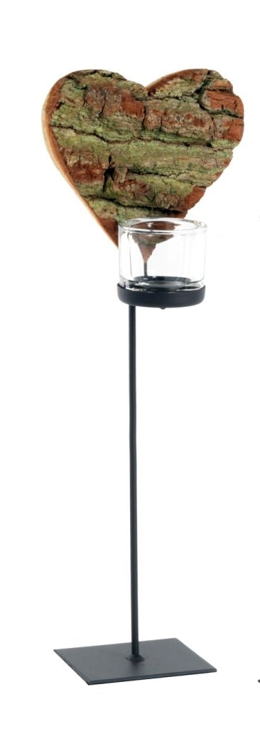 Sonstiges                                          Rindenholz-Windlicht mit Fuss