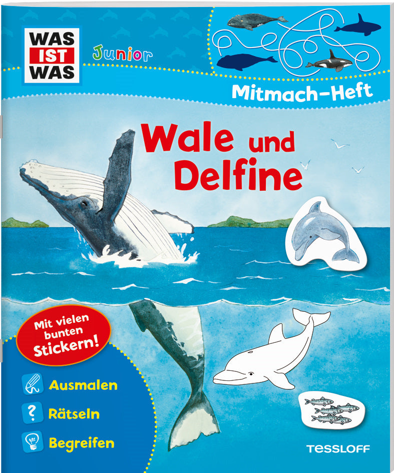 Junior Mitmach-Heft. Wale und Delfine.