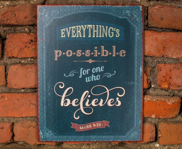 Magnet                                             Metallschild Everythings possible ...