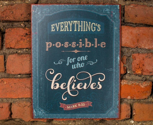 Magnet                                             Metallschild Everythings possible ...