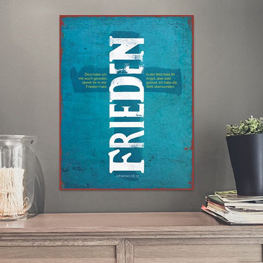 Sonstiges                                          Metallschild Frieden Motiv: Kreuz