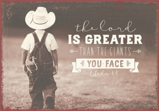 Sonstiges                                          Metallschild The Lord is greater ...