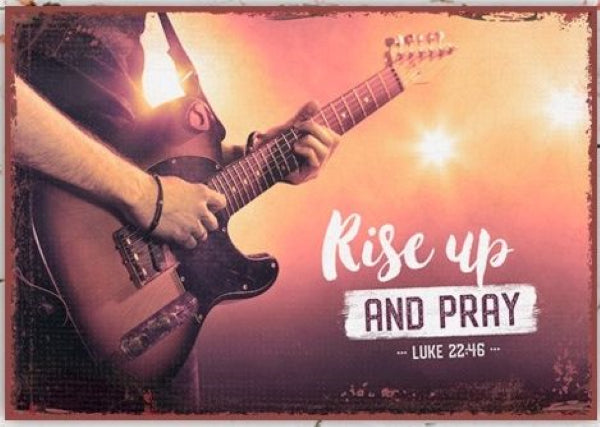 Sonstiges                                          Metallschild Rise up and pray