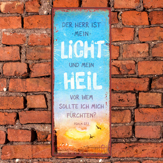 Sonstiges                                          Metallschild Der Herr ist mein Licht