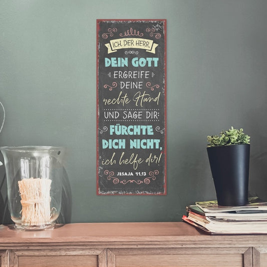 Sonstiges                                          Metallschild Ich. der Herr. dein Gott ...