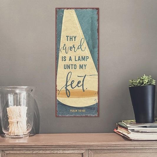 Sonstiges                                          Metallschild Thy word is a lamp ...
