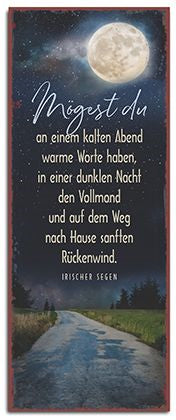 Nonbook                                            Metallschild Mögest du... /Motiv: Vollmond