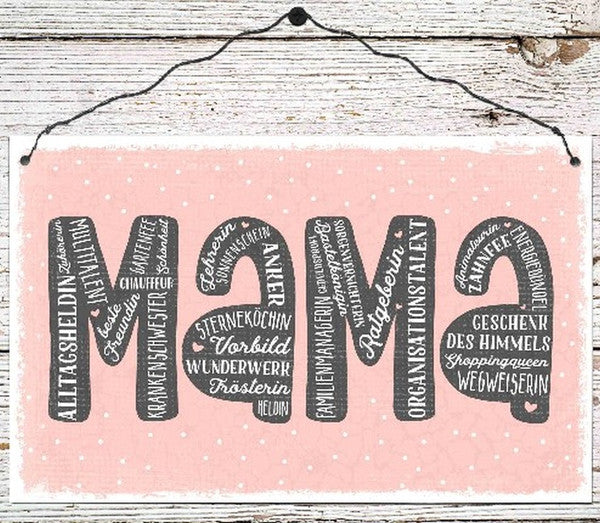 Sonstiges                                          Holzschild groß Mama