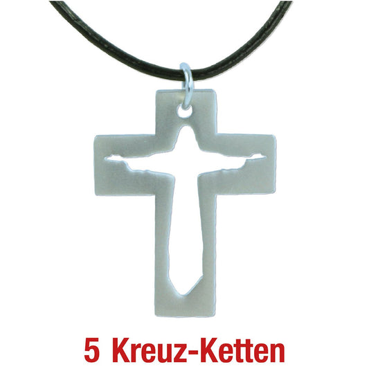 Paket Anhänger Kreuz mit Korpus 5 Ex.