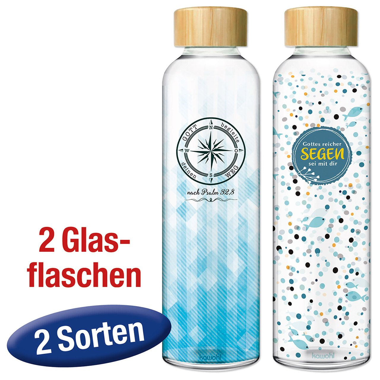 Set Glasflaschen 2-tlg.