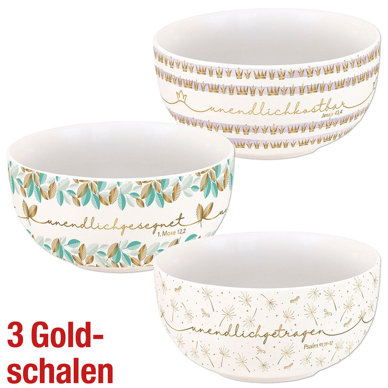 Set Goldschalen Gold-Edition 3-tlg.