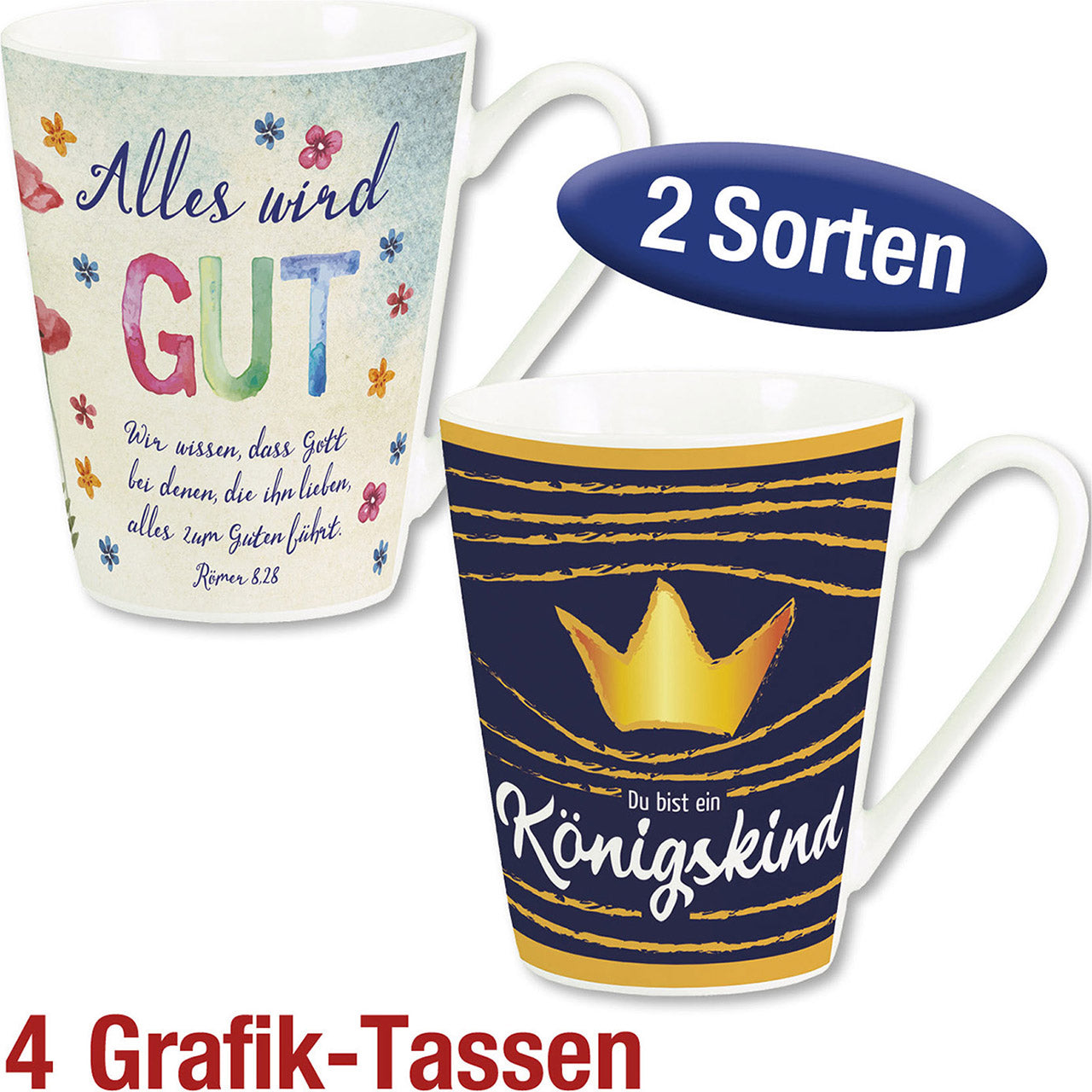 Sonstiges                                          Paket Grafiktassen 4 Ex.