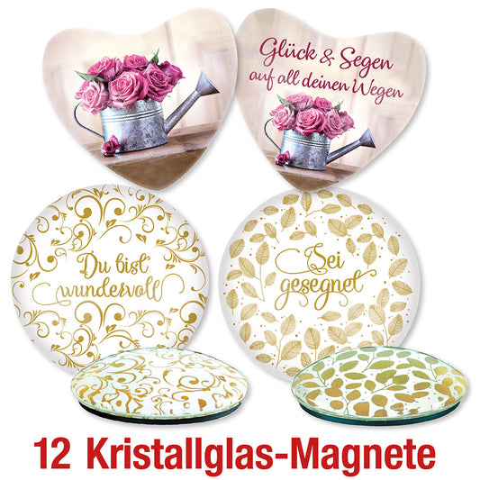 Paket Kristallglas-Magnete 12 Ex.