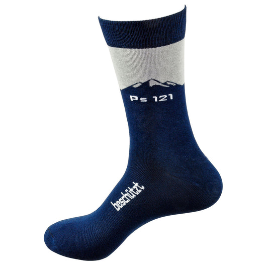 Socken beschützt - Ps 121 Gr. 42-46 dunkelblau