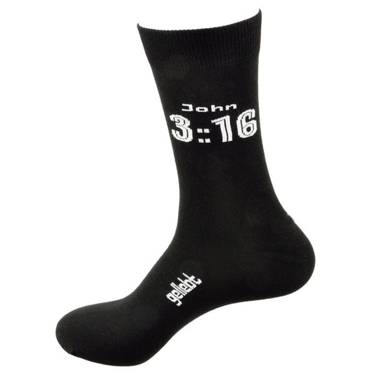 Socken geliebt - John 3:16 Gr. 42-46 schwarz