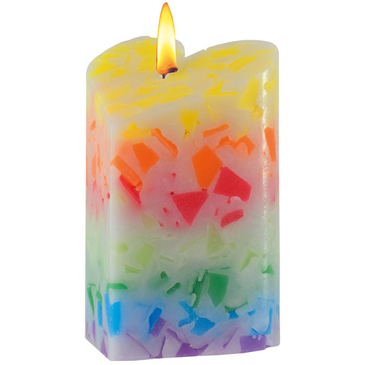 Sonstiges                                          Regenbogen-Herz-Kerze
