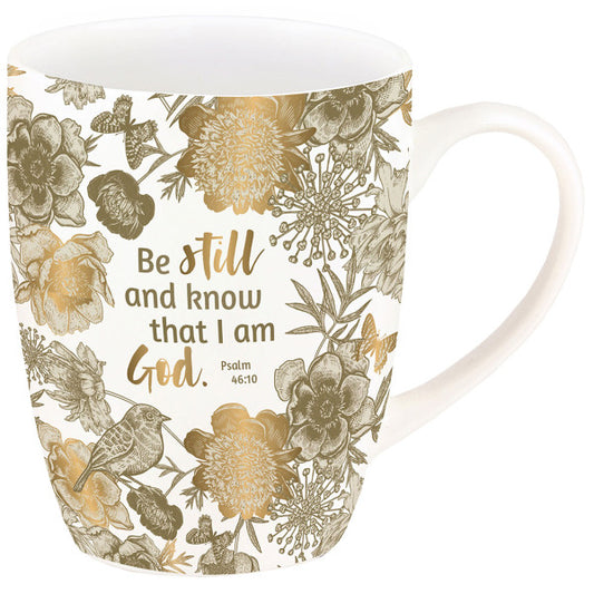 Tasse Be still and know that I am God. Psalm 46.10 Gold-Edition