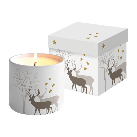 Sonstiges                                          Kerze Winter Hirsch in Box