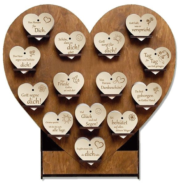 Sonstiges                                          Holzdisplay Holzherzen 140 Ex.