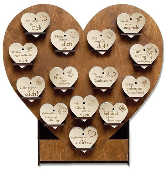 Sonstiges                                          Holzdisplay Holzherzen 140 Ex.
