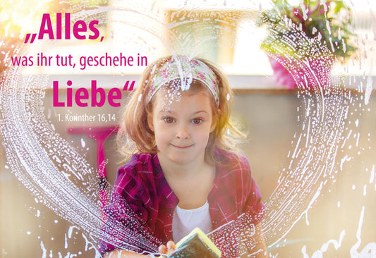 Sonstiges                                          Postkarte 10 Ex. Alles. was ihr tut. geschehe in Liebe.