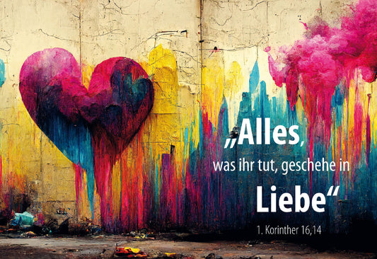 Nonbook                                            Postkarte 10 Ex. Alles. was ihr tut. geschehe in Liebe.