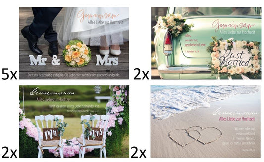Sonstiges                                          Paket Faltkarten Hochzeit (11 Ex.)