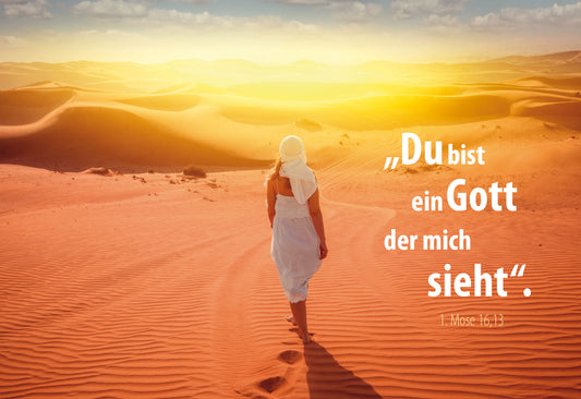 Sonstiges                                          Poster A3 laminiert Du bist ein Gott. der mich sieht.