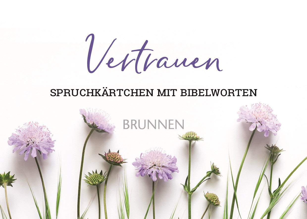 Spruchkärtchen mit Bibelworten Vertrauen