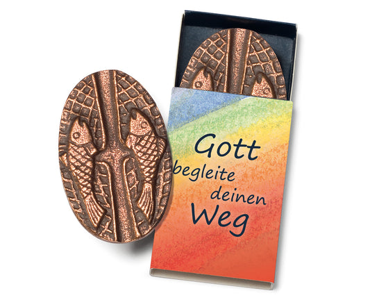 Bronze-Symbol Gott begleite deinen Weg