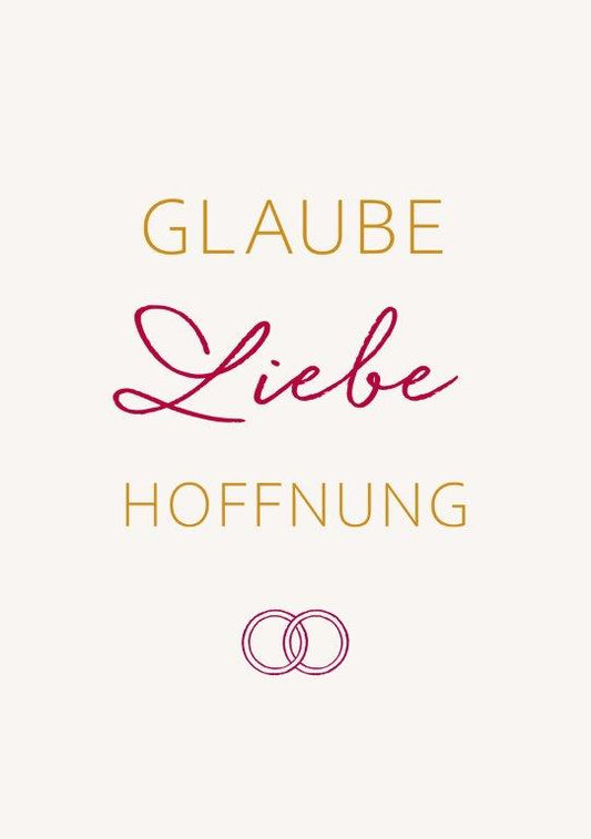 Postkarte 6 Ex Glaube Liebe Hoffnung