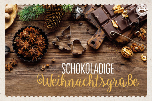 Schokokarte Schokoladige Weihnachtsgrüße