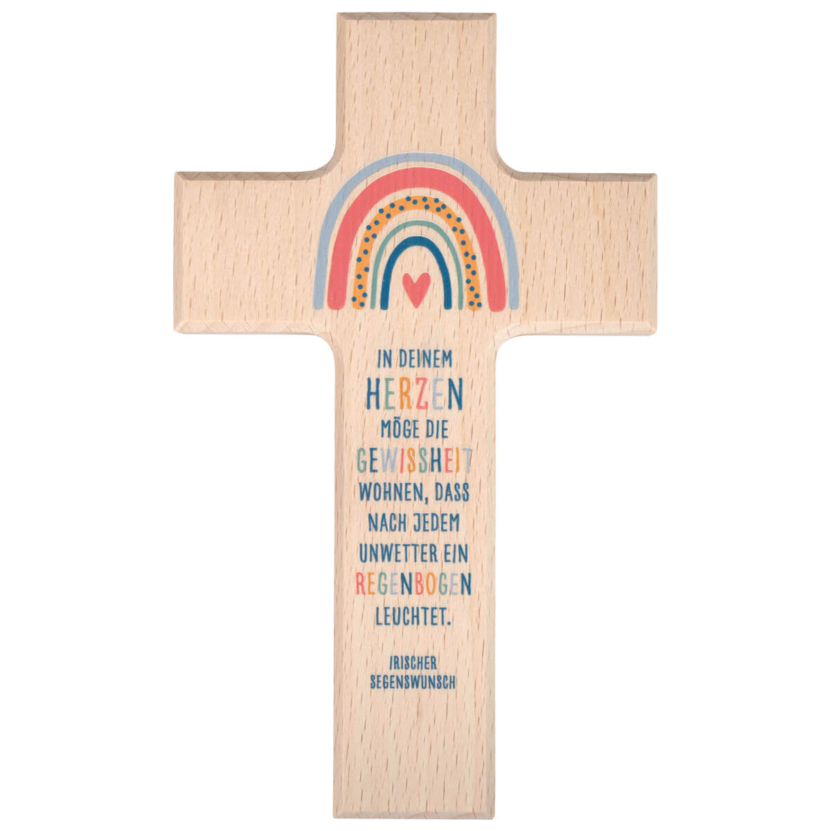 Holzkreuz Regenbogen