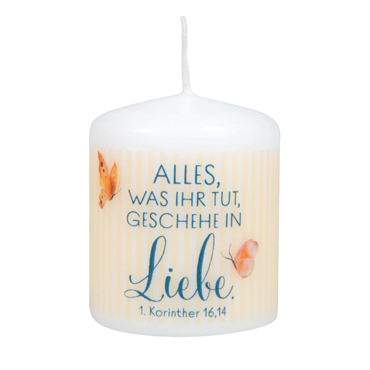 Tischkerze Alles. was ihr tut. geschehe in Liebe.