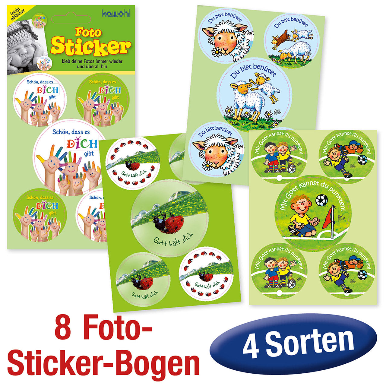 Paket Foto-Sticker-Bogen 8 Ex.