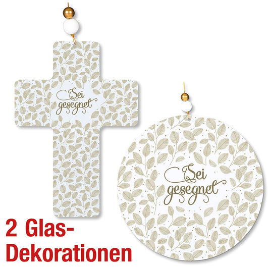 Glas-Set Sei gesegnet - Gold-Edition 2-teilig