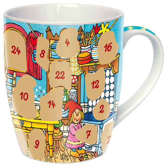 Adventskalender-Tasse Wichtelstube