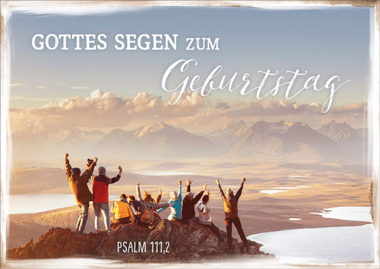 Postkarte Gottes Segen zum Geburtstag