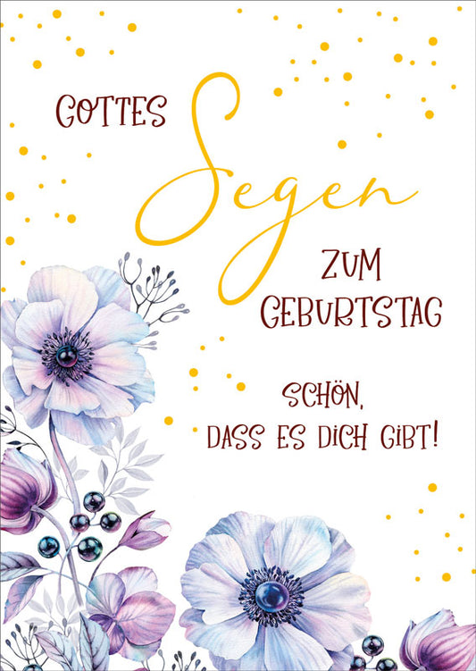 Postkarte Gottes Segen zum Geburtstag 10 Ex.