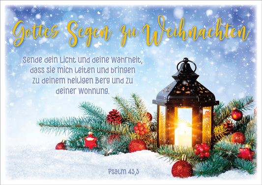 Postkarte Gottes Segen zu Weihnachten 10 Ex.