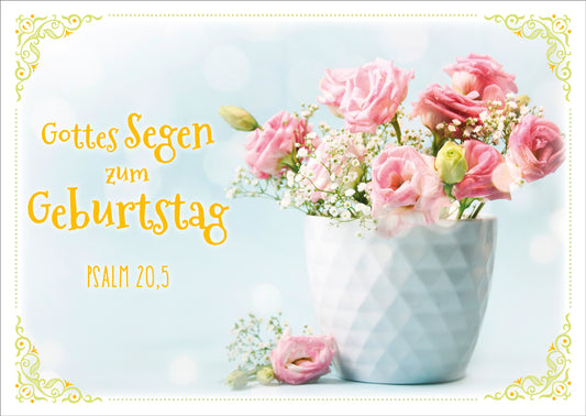 Postkarte Gottes Segen zum Geburtstag 10 Ex.