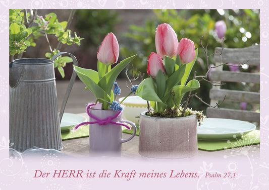 Postkarte Der Herr ist die Kraft meines Lebens. Psalm 27.1 10 Ex.